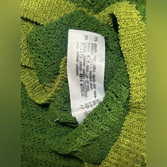 Zara Green Open-Knit Polo Sweater Size S - New with Tags - Picture 11 of 13